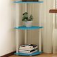 HOMLUX Turn-N-Tube 3-Tier Corner Bookshelf in Light Blue and White, , large