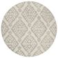 Safavieh Micro-Loop Geometric 5" Round Light Grey Area Rug, , large