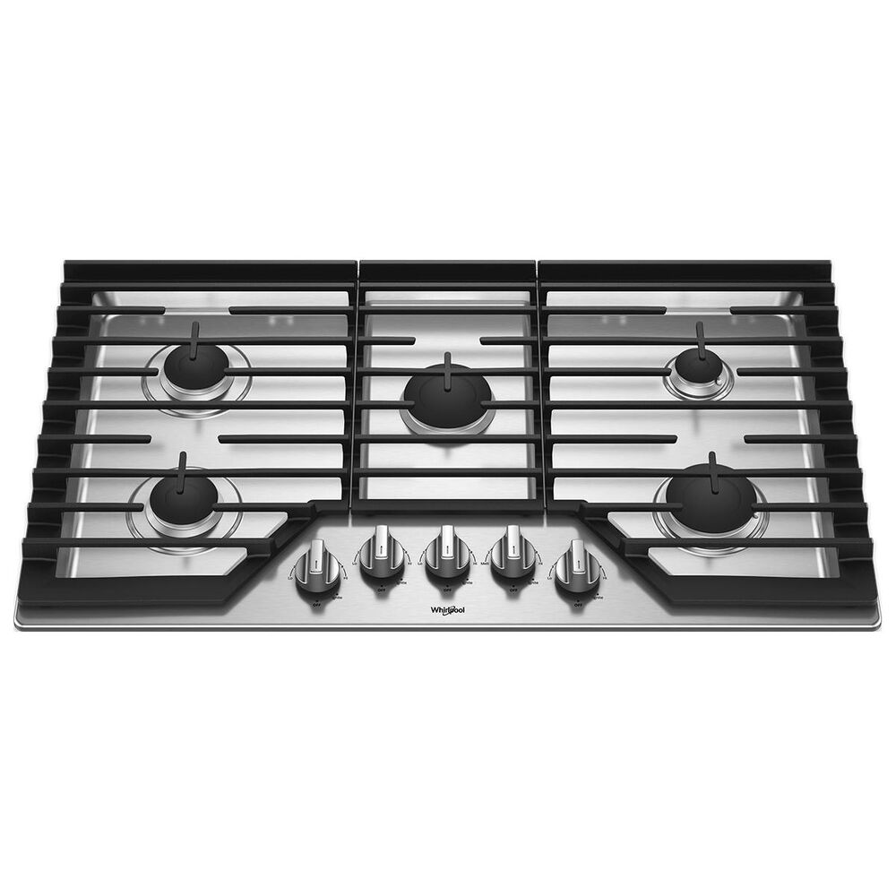 Whirlpool 36&quot; Gas Cooktop in Stainless Steel, , large