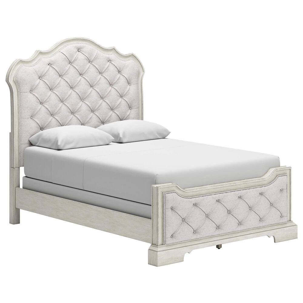 Millenium Arlendyne Queen Upholstered Bed in Antique White, , large