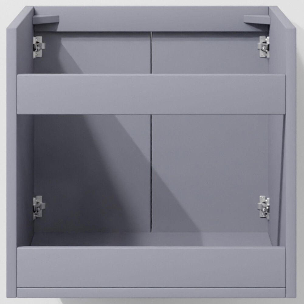 Lexora Home Geneva 24&quot; Single Bathroom Vanity in Dark Grey with 2 cm White Carrara Marble Top and Rectangular Sink, , large