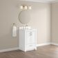 37B Lucerne 24" Single Bathroom Vanity Cabinet in Bright White with Marble Top and Backsplash, , large