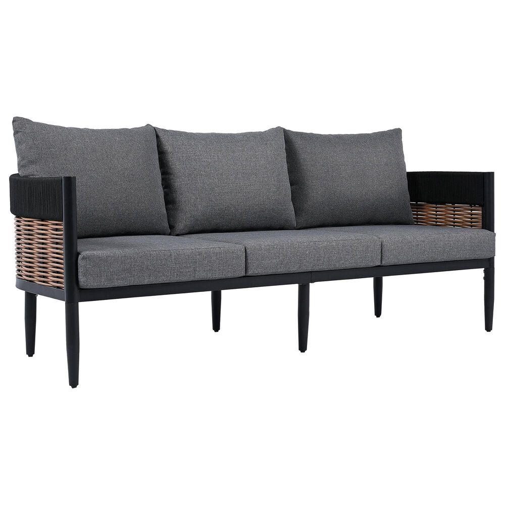 Safavieh Harrison 3-Seater Outdoor Sofa in Grey, , large