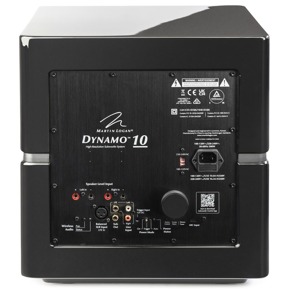 Martin Logan Dynamo 10&quot; Wireless Subwoofer in Gloss Black, , large