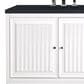 James Martin Vanities Athens 72" Double Bathroom Vanity in Glossy White with 3 cm Charcoal Soapstone Quartz Top and Rectangular Sinks, , large