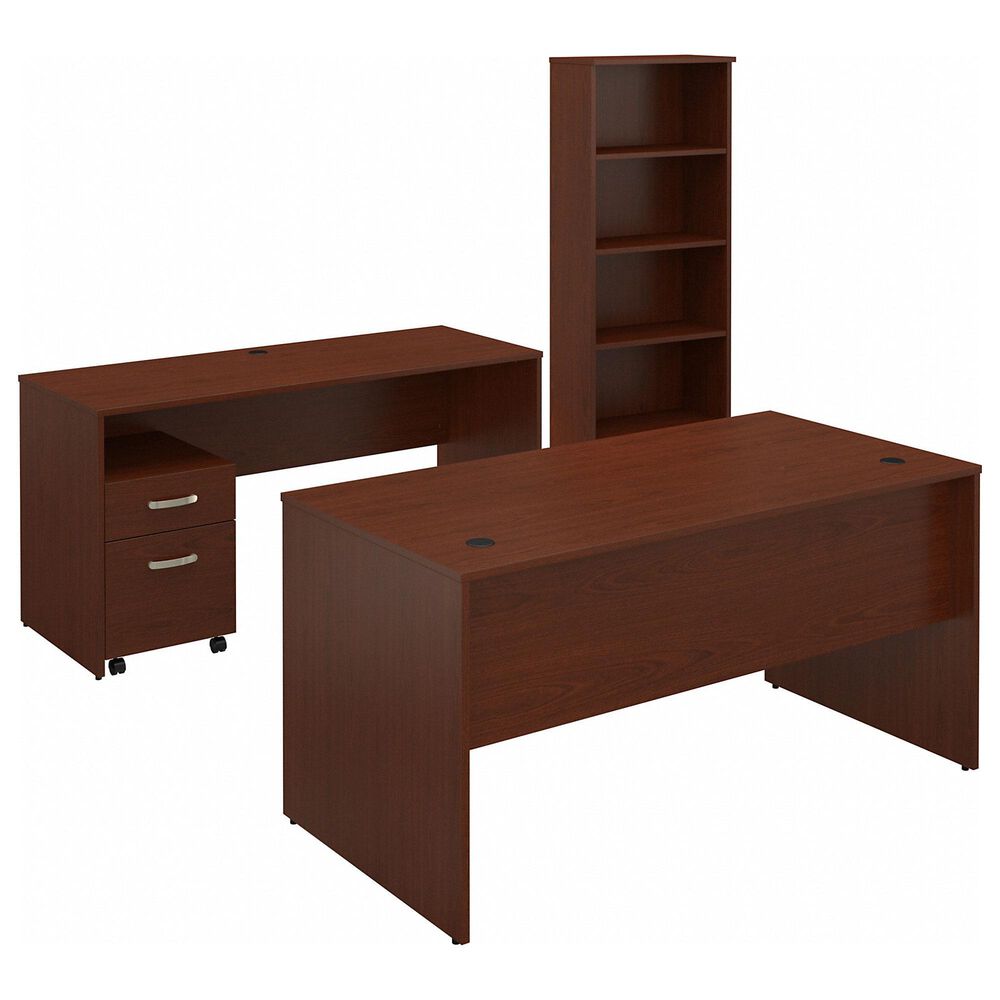 Bush 3-Piece Office Desk Set in Autumn Cherry, , large