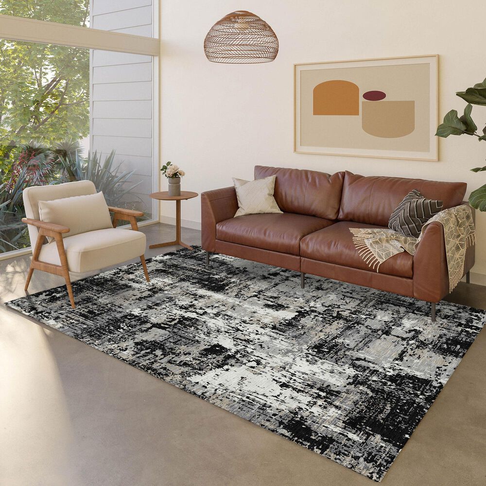 Dalyn Rug Company Kochi KC7 Black 3&#39; x 5&#39; Area Rug, , large