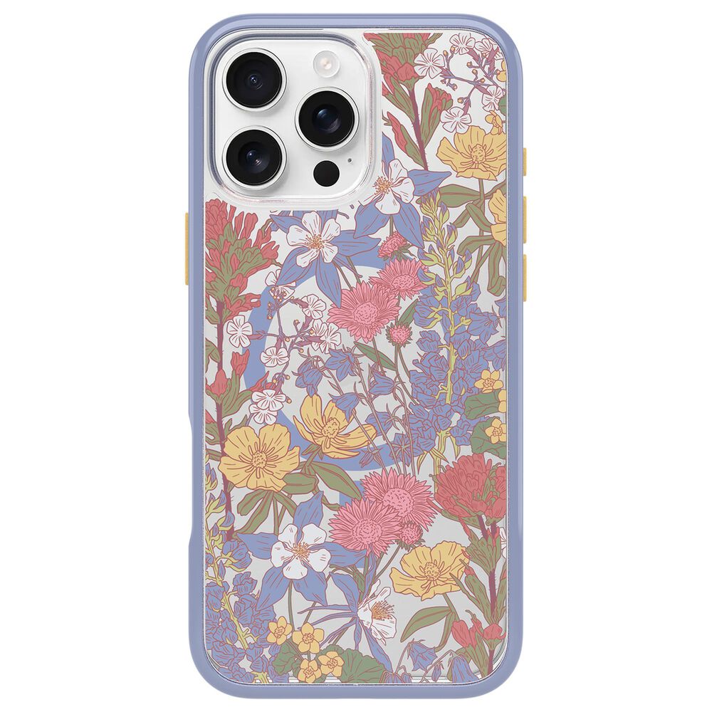 OtterBox Symmetry Series Clear Magsafe Case for Apple iPhone 16 Pro Max in Floral Purple, , large
