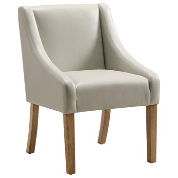 Office Star Products Monarch Side Chair with Cream Faux Leather Cushion in Light Oak, , large
