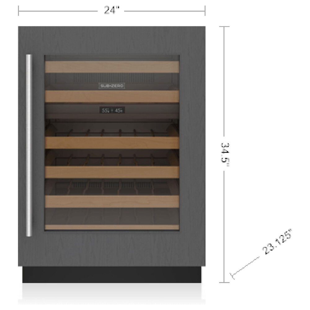 Sub Zero 24" Undercounter Right Hinge Wine Storage in Panel Ready, , large