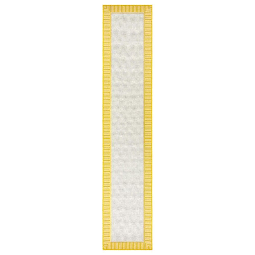 Surya Alfresco 2"5" x 11"10" Pearl, Saffron, Beige and Tan Indoor/Outdoor Runner, , large