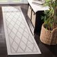 Safavieh Bermuda BMU805A 2" x 8" Ivory and Light Grey Indoor/Outdoor Area Performance Rug, , large