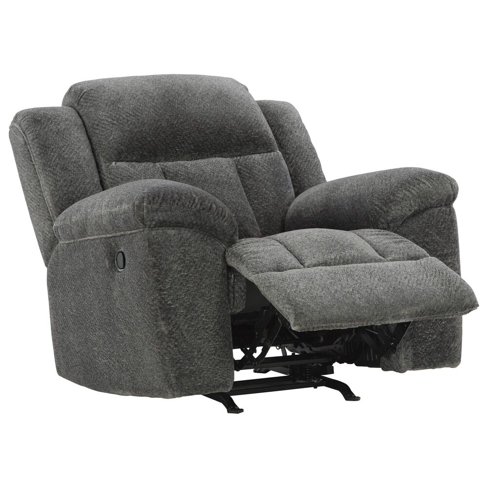Ashley Frohn Manual Rocker Recliner in Graphite, , large