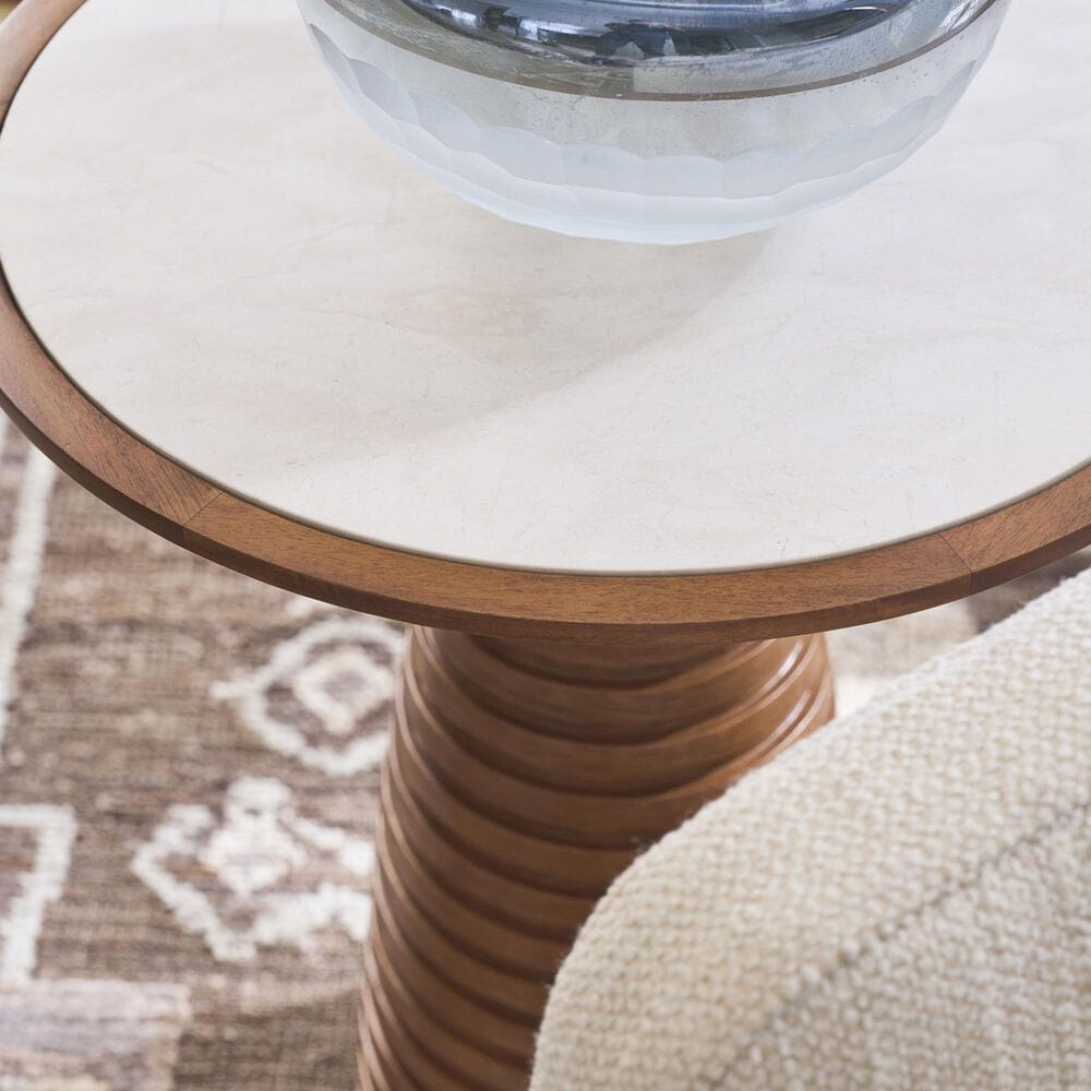 Lexington Furniture La Costa Ortega Accent Table in Anticato and Sierra Tan, , large