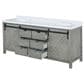 Lexora Home Marsyas 84" Double Bathroom Vanity in Ash Grey with White Quartz Top and Rectangular Sinks, , large