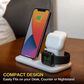 Scosche Base3 3-In-1 Wireless Charging Dock in White, , large