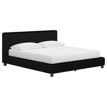 Ashley Zuraleus California King Upholstered Platform Bed in Black, , large
