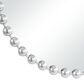Maple and Jade 36" Round Metal Wall Mirror with Beaded Detailing in Satin Silver, , large