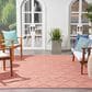 Nourison Easy Care 8" x 10" Coral and Orange Indoor/Outdoor Area Rug, , large