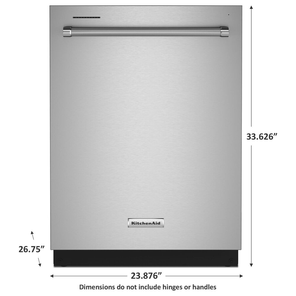 KitchenAid Rise 24&quot; Built-In Dishwasher with 5 Wash Cycles and 44 dBA in Fingerprint Resistant Stainless Steel, , large