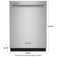 KitchenAid Rise 24" Built-In Dishwasher with 5 Wash Cycles and 44 dBA in Fingerprint Resistant Stainless Steel, , large