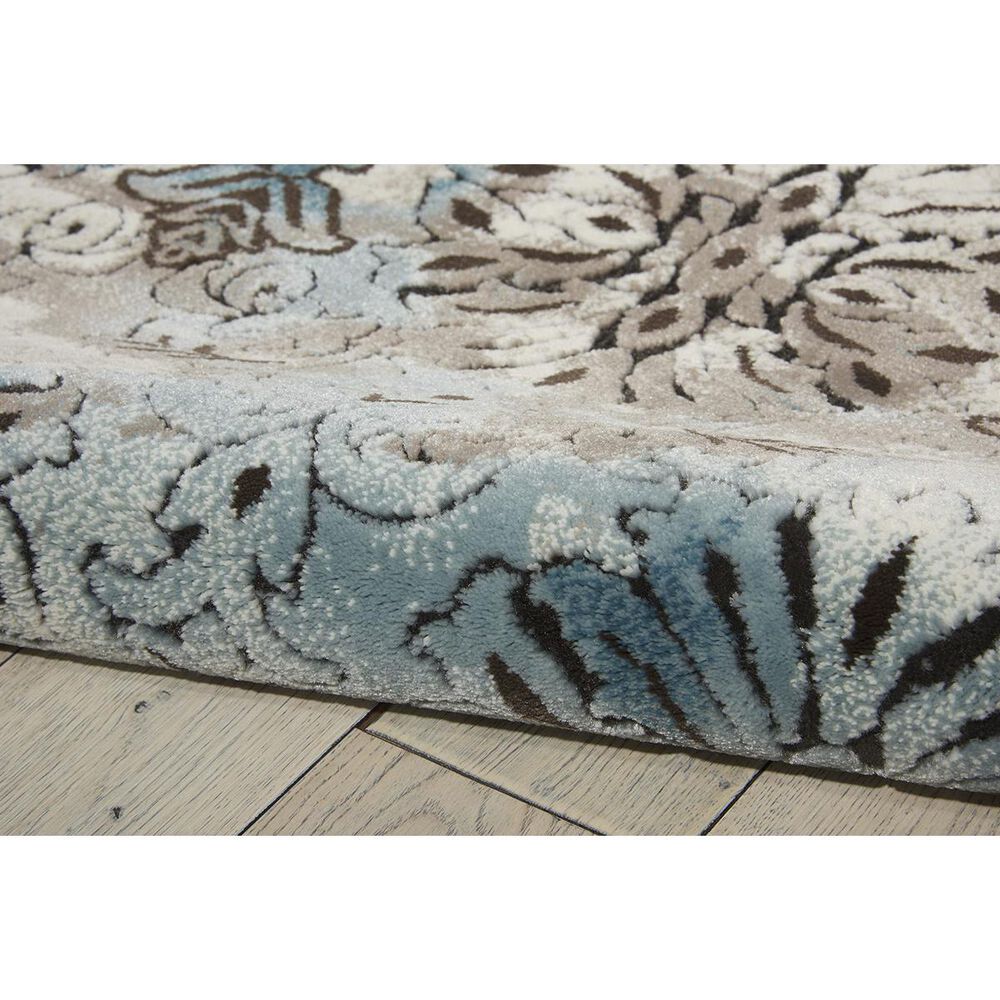 Nourison Karma KRM05 9&#39;3&quot; x 12&#39;9&quot; Blue and Ivory Area Rug, , large