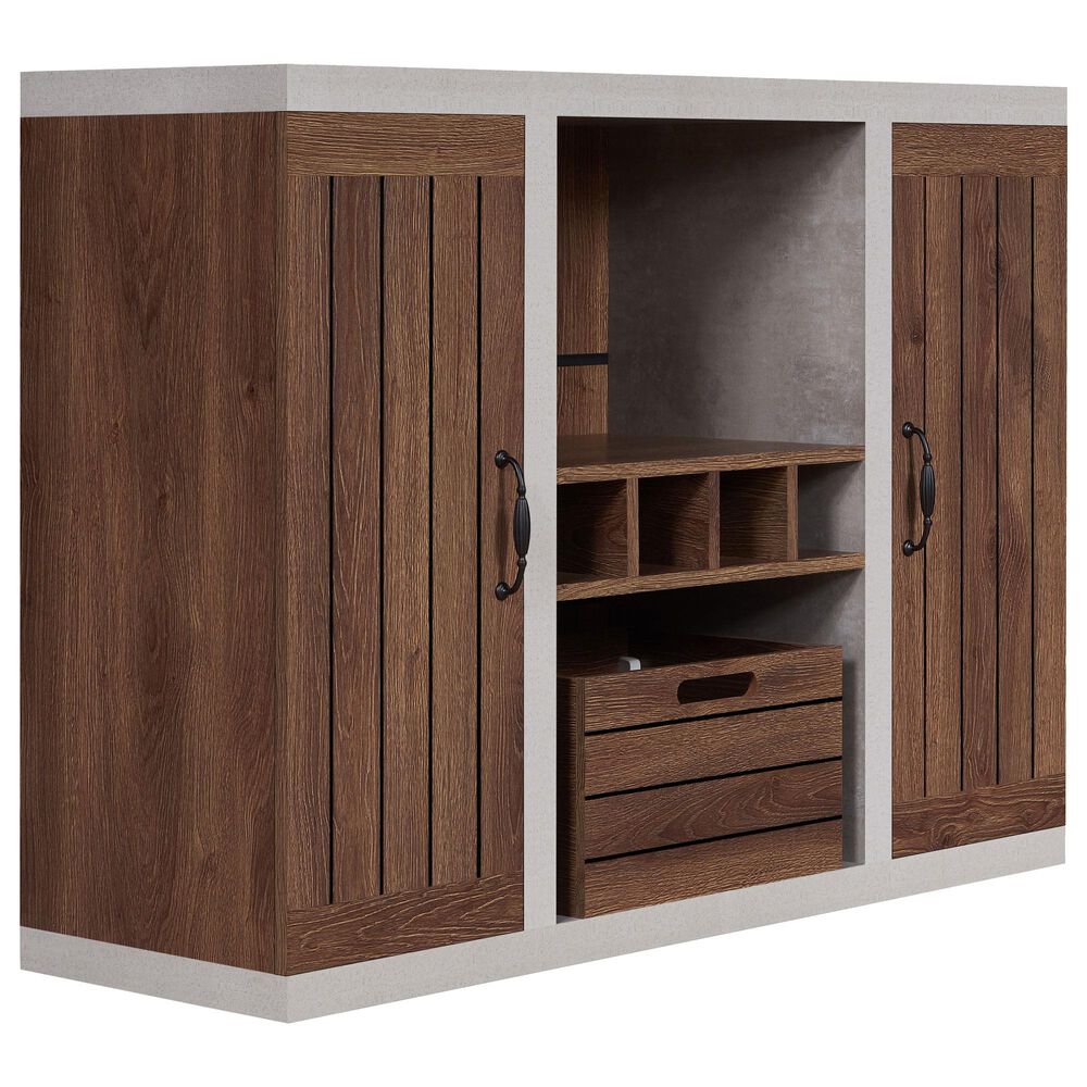Furniture of America Taylor Buffet in Distressed Walnut, , large