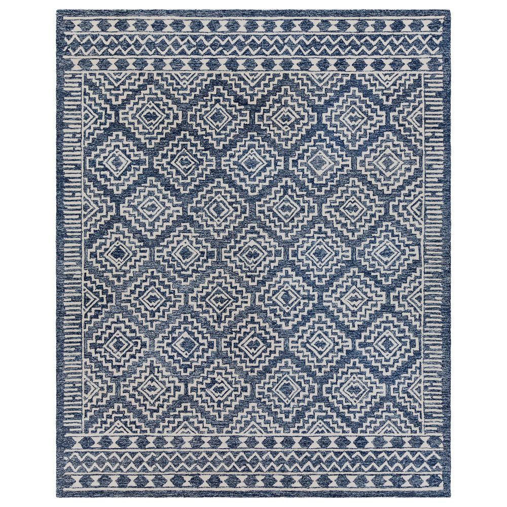 Surya Granada GND-2322 8" x 10" Dark Blue, Denim and Ivory Area Rug, , large