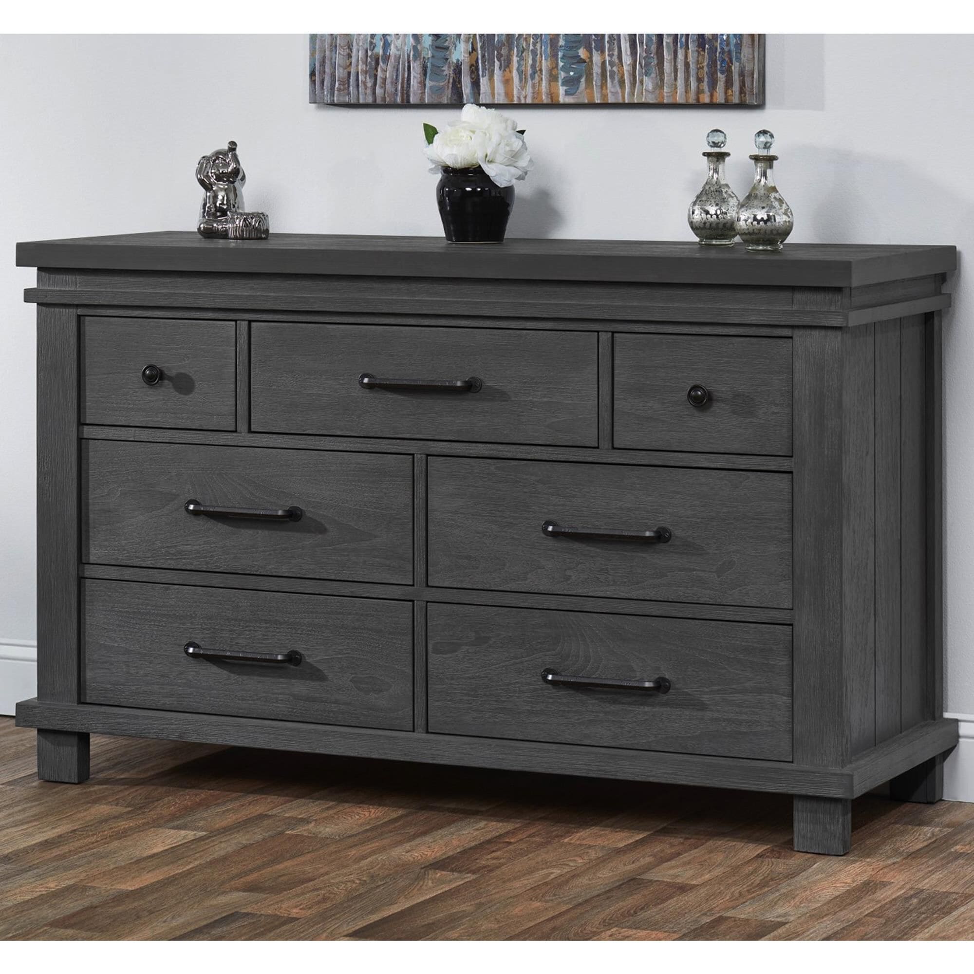 Oxford Baby Hampton 7 Drawer Dresser in Canyon Gray NFM