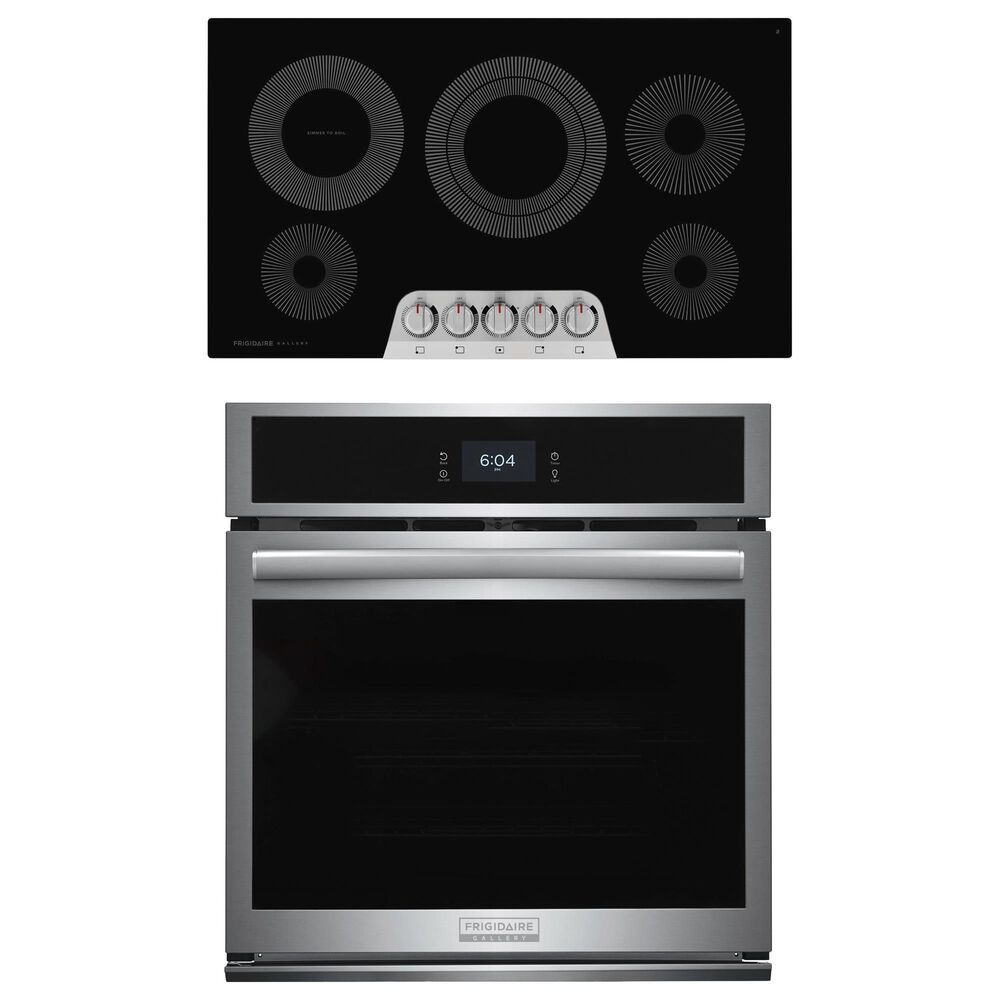 Frigidaire Gallery 2-Piece Kitchen Package with 27" Single Electric Wall Oven and 36" Electric Cooktop in Stainless Steel, , large