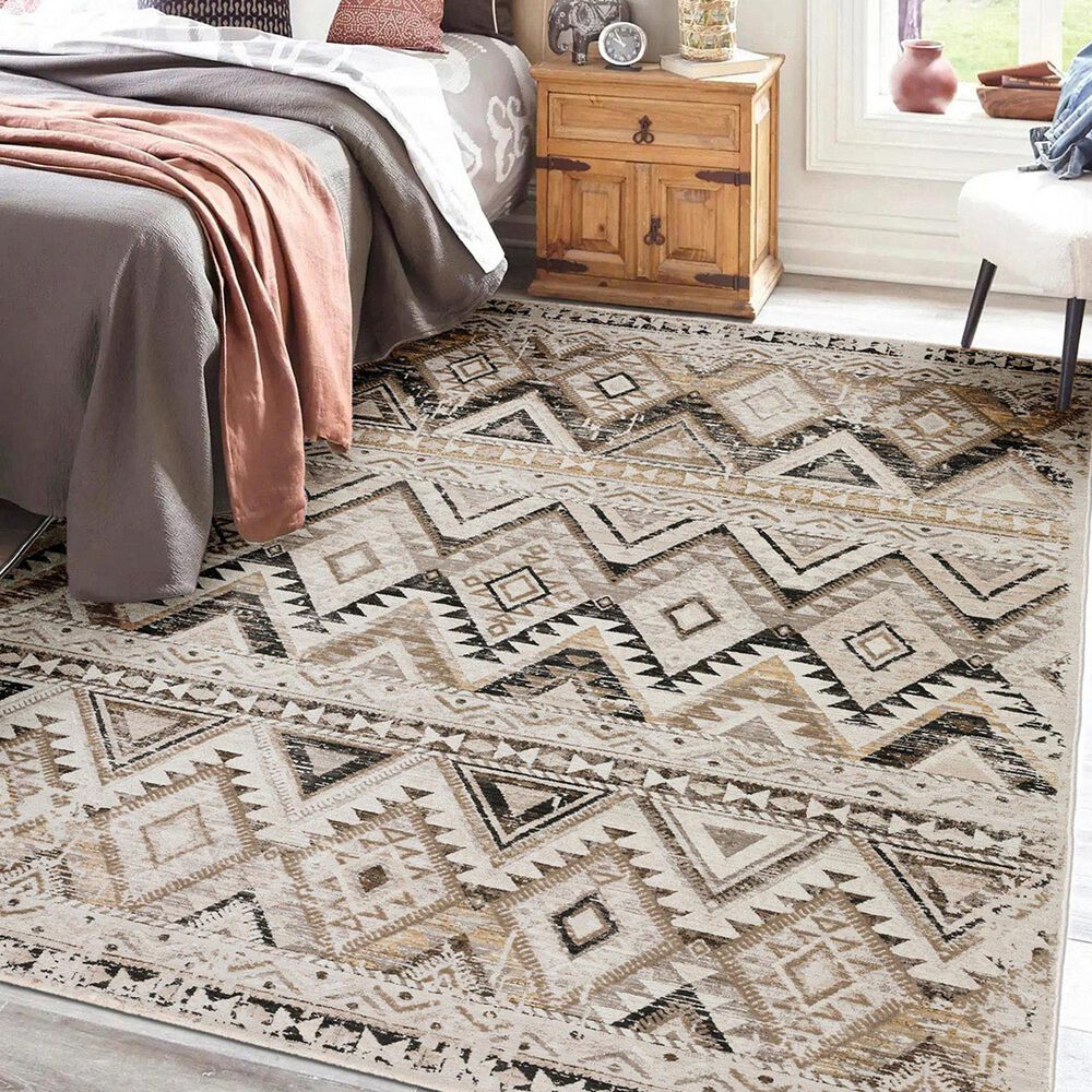 Dalyn Rug Company Izmir 3&#39;3&quot; x 5&#39;3&quot; Taupe Area Rug, , large