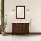 James Martin Kinnsden 48" Single Bathroom Vanity in Sable Oak with Single Hole 3 cm White Zeus Silestone Top and Rectangular Sink, , large