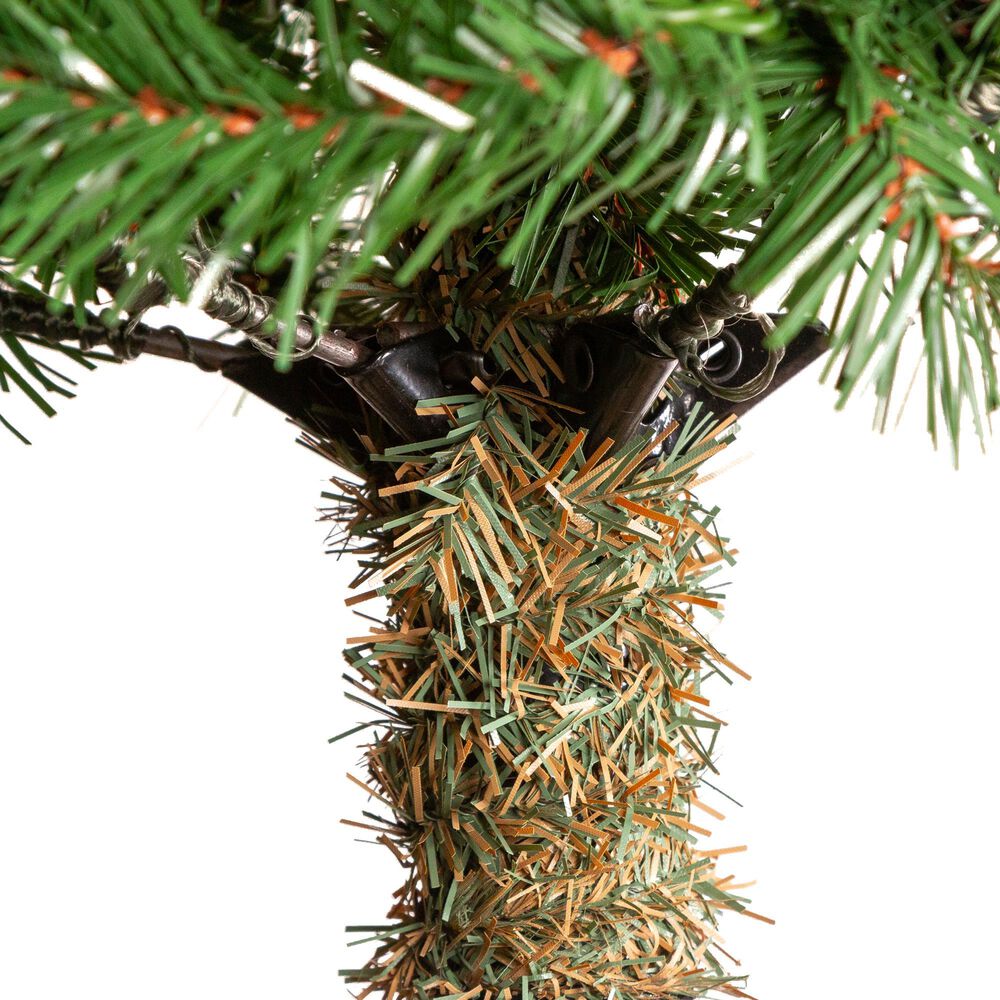The Gerson Company 7.5&#39; Montgomery Pine Artificial Christmas Tree with Clear Lights in Green, , large