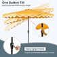 HOMLUX 10" Patio Umbrella with Lights in Yellow, , large