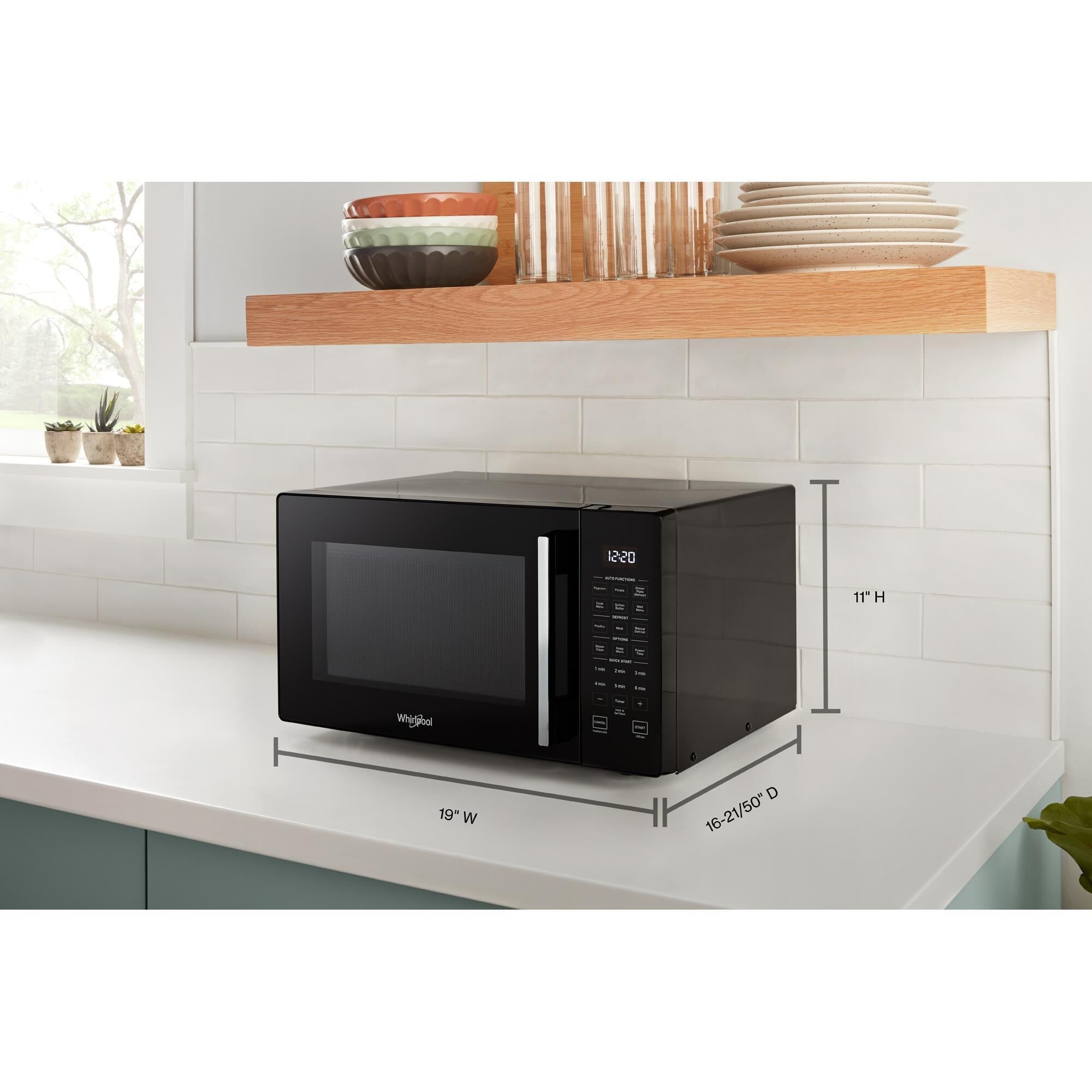 Whirlpool freestanding shop microwave