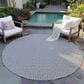 Dalyn Rug Company Hinton 6" Round Grey Indoor/Outdoor Area Rug, , large