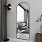 HOMLUX 64" x 21" Modern Full Length Bathroom Mirror in Black, , large