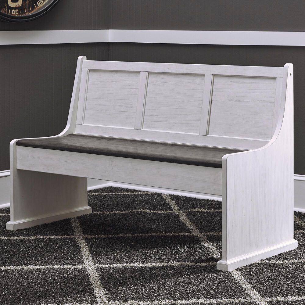 Belle Furnishings Allyson Park 56" Nook Bench in White, , large