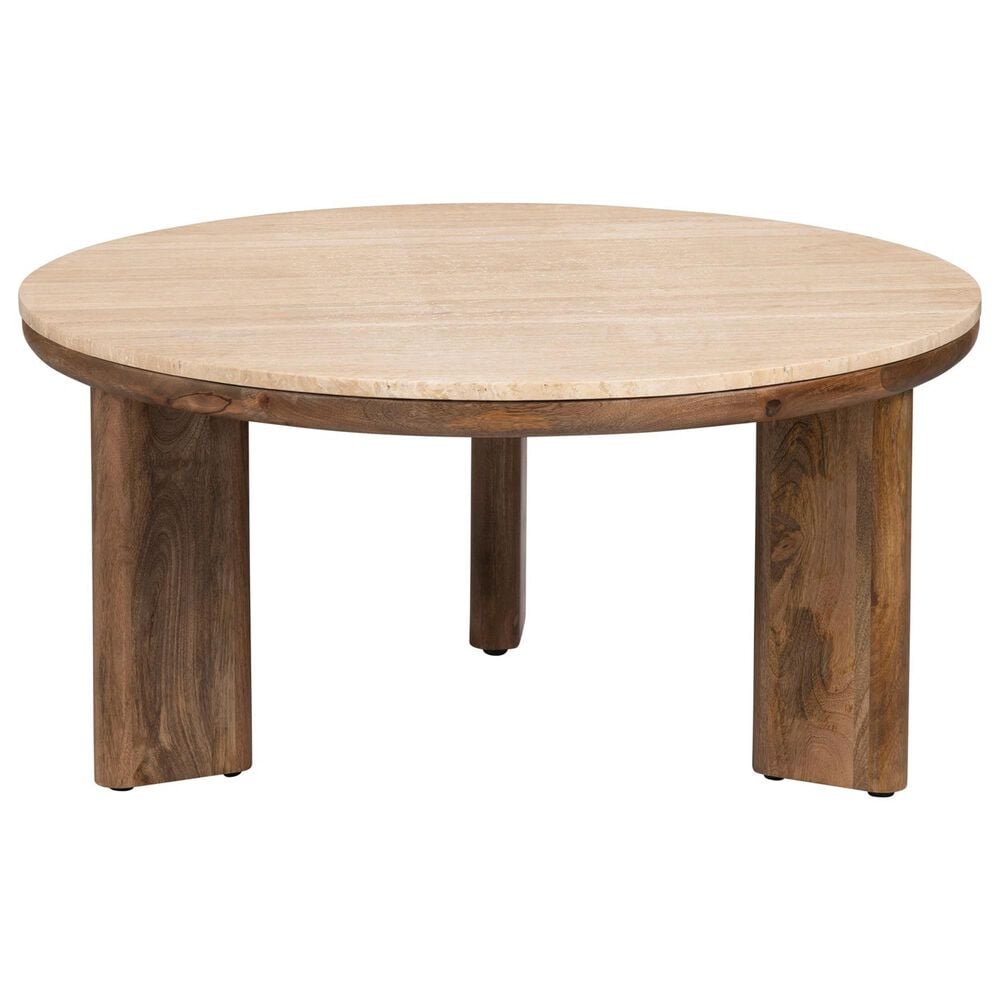 Slatehouse Mason Round Cocktail Table in Brown, , large