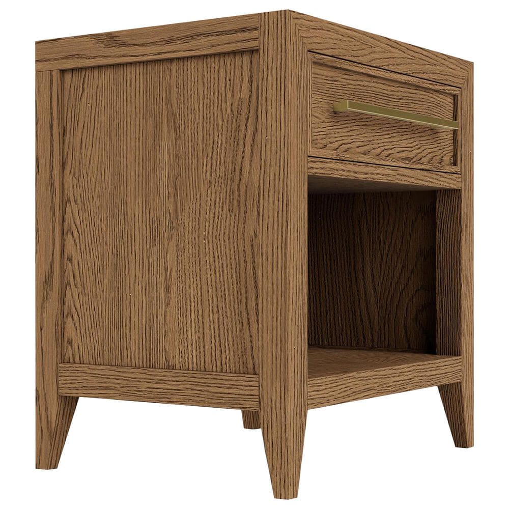 Shannon Hills Hallbrooke 1-Drawer Nightstand in Nutmeg Oak with USB Ports, , large