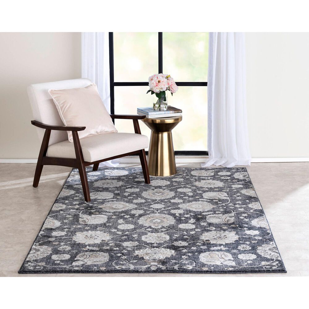 Central Oriental Adore Harlet 5&#39; x 7&#39;6&quot; Blue and Grey Area Rug, , large