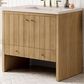 James Martin Vanities Hudson 36" Single Bathroom Vanity in Light Natural Oak with 3 cm Eternal Marfil Quartz Top and Rectangular Sink, , large