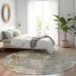 Dalyn Rug Company Kochi KC11 Pewter 8" Round Area Rug, , large
