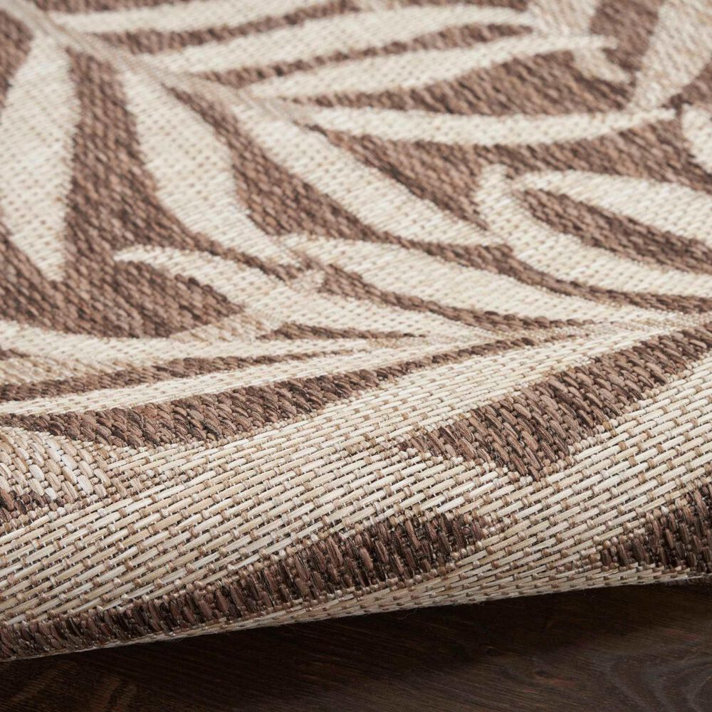 Nourison Garden Oasis Nature Mocha 5&#39; x 7&#39; Indoor/Outdoor Area Rug, , large