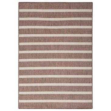 Nourison Positano POS03 Natural and Ivory 9" x 12" Indoor/Outdoor Area Rug, , large