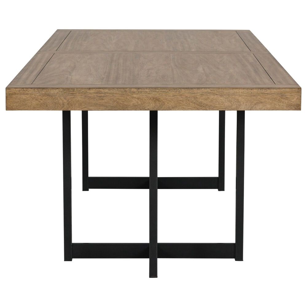 Ashley Tomtyn Dining Table in Light Brown and Gunmetal Gray - Table Only, , large