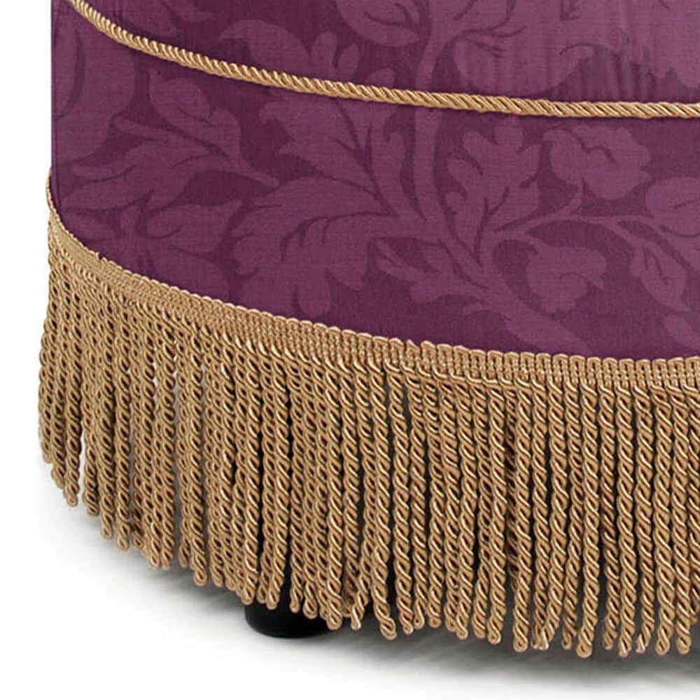 Jennifer Taylor Home Yolanda Standard Ottoman in Purple and Gold, , large