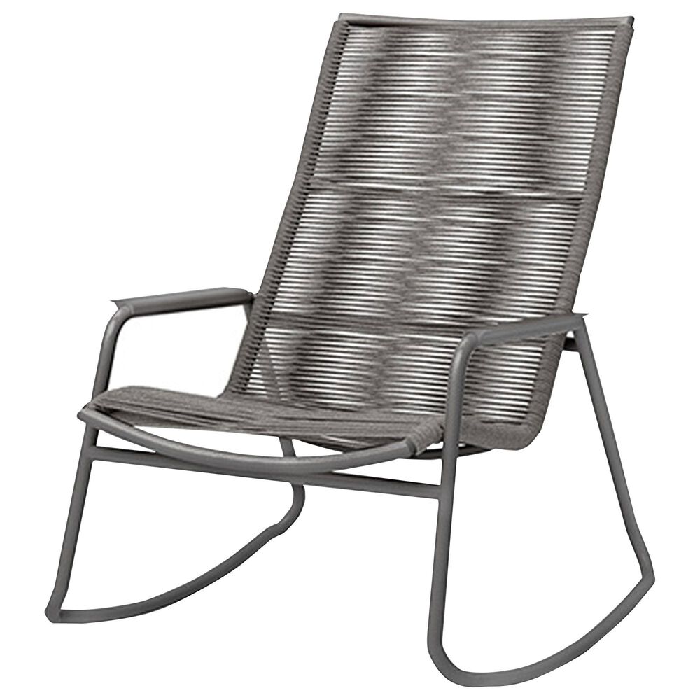 Ebel Outdoor Furniture Cabana Patio High Back Rocker Chair in Fog and Graphite, , large