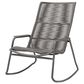 Ebel Outdoor Furniture Cabana Patio High Back Rocker Chair in Fog and Graphite, , large
