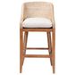 Baxton Studio Jasper Bar Stool in White Wash, , large